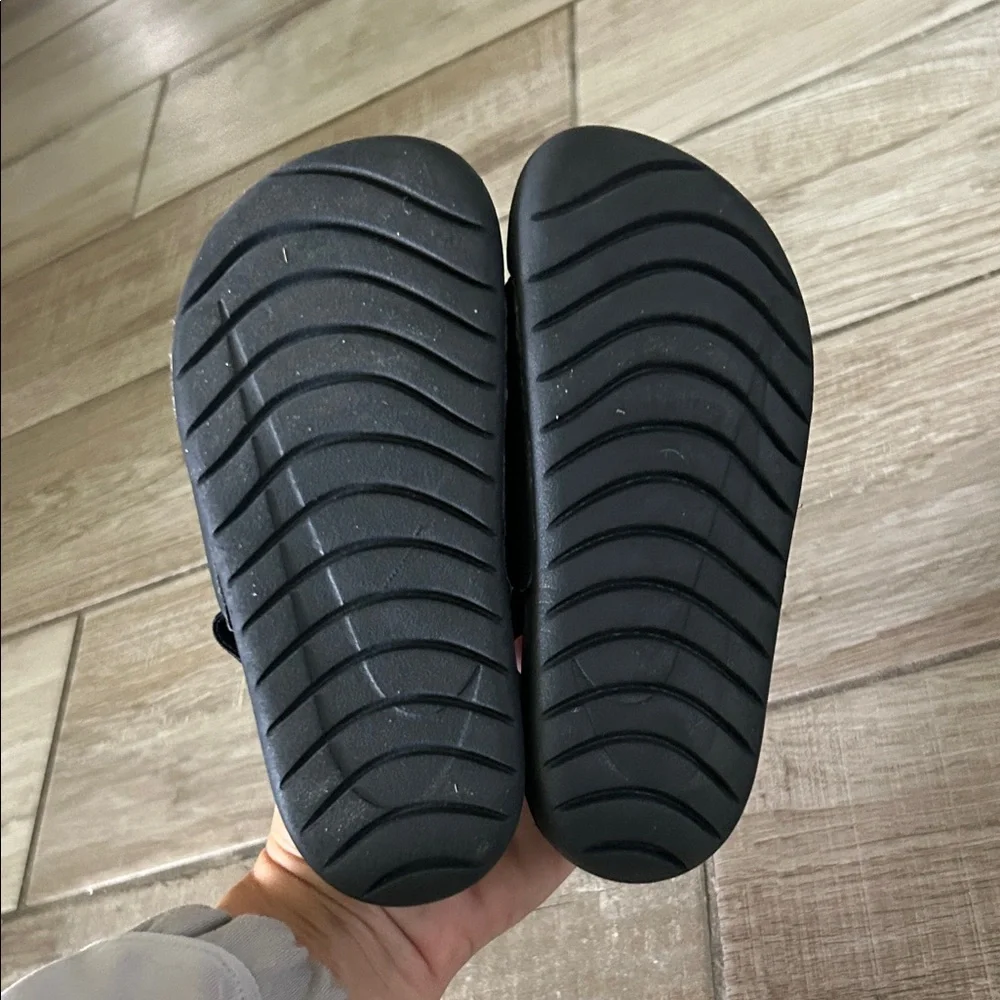 Nike Kids Black and White Slide Sandals
